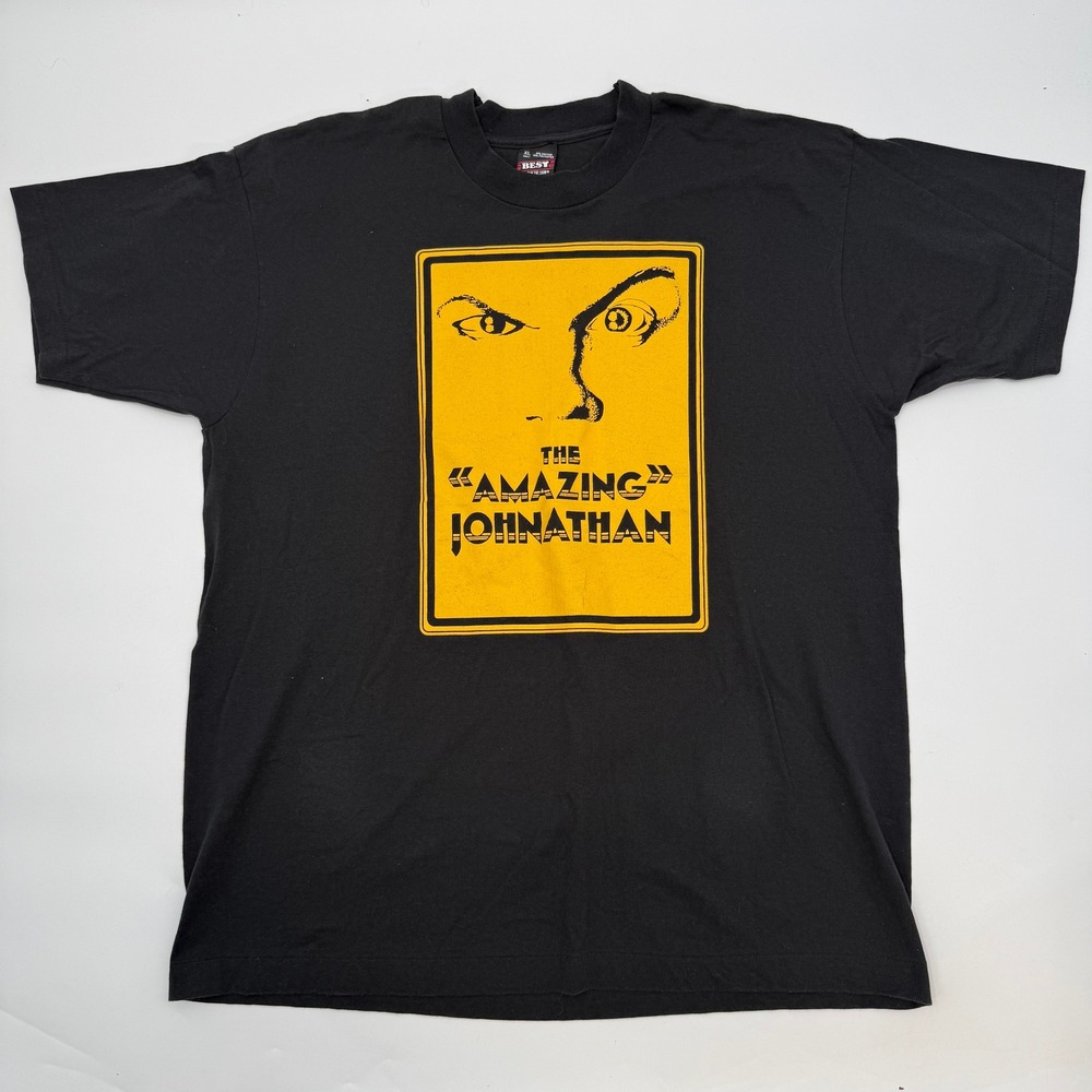 The Amazing Johnathan Mens Size XL Shirt Vintage 90s Black BEST Comedian